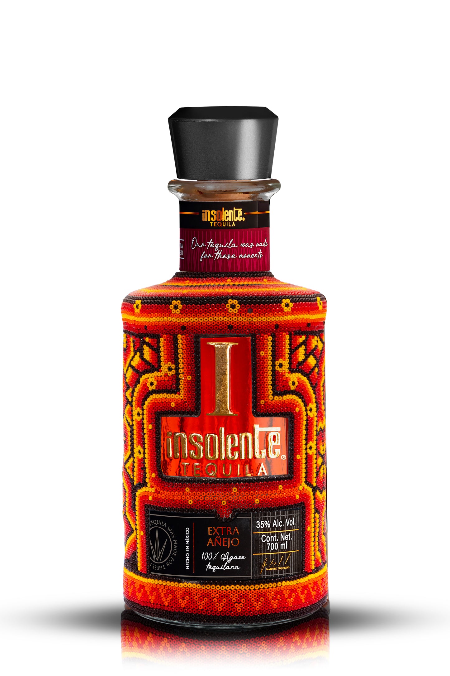 TEQUILA INSOLENTE EXTRA AÑEJO HUICHOL